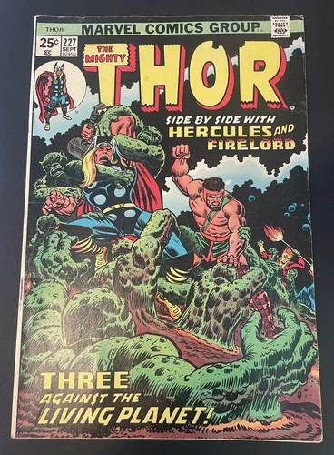 Vintage 1974 The Mighty Thor #227 Hercules Galactus Firelord Appearance Marvel