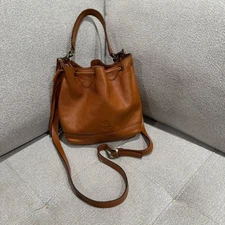 I MEDICI Firenze Drawstring Bucket Bag Shoulder Crossbody Leather Adjustable