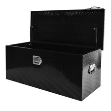 39x15x15 Black Aluminum Utility Tool Box For Pickup Truck Bed Atv Utv Trailer