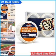 Heavy Duty Packing Tape Clear 3.1 Mil 2 Inch 55 Yard Box Sealing Refill Rolls
