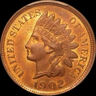 1902 1c Indian Head Cent PCGS MS 65 RB CAC & PhotoSeal