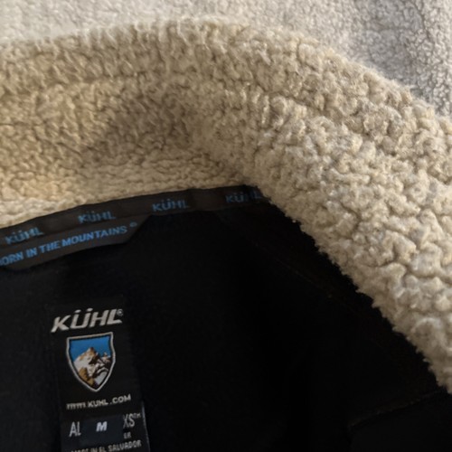 Kuhl Alpenwurxs Jacket Men M black Full Zip Faux Suede Leather Fleece Hiking - Picture 15 of 15