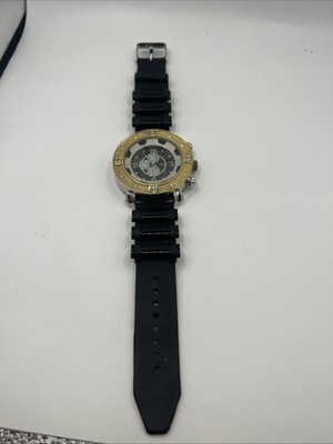 Men s Techno King Quartz Watch Gold Tone Works Great 
