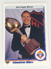 1990-91 Upper Deck Hockey Award Winner Hart Trophy Mark Messier #206 Oilers HOF