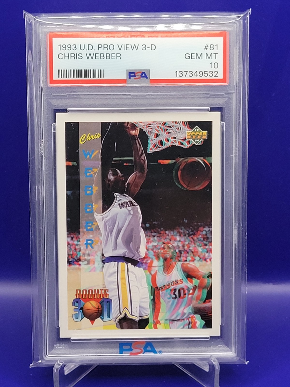 1993-94 Upper Deck Pro View 3D - Chris Webber #81 (RC) PSA 10 - POP 6
