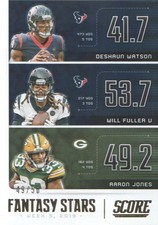 2020 Score Football Fantasy Stars Gold Zone #FS-DWA Jones Fuller V Watson 49/50