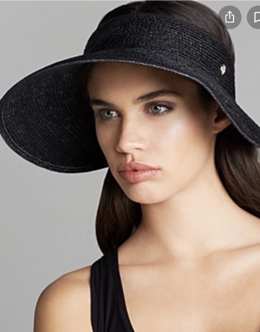 Helen Kaminski Australia MAI Raffia Visor Hat Helen Kaminski | Mai Raffia Straw Braid Visor – Village Hat Shop main image 4