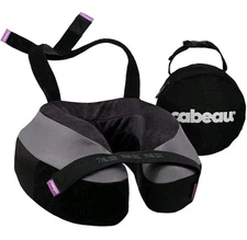 New Cabeau Travel Neck Pillow w/ The Neck's Evolution TNE S3 Black Gray Berlin