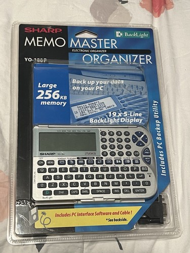 Sharp Memo Master Electronic Organizer YO-180P New Sealed