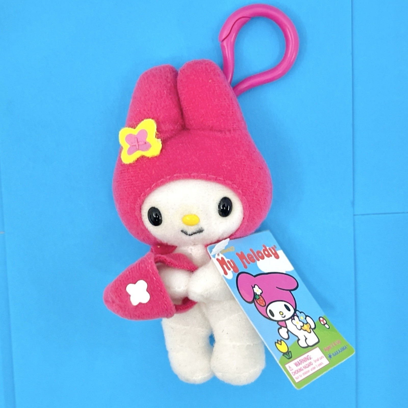 Hello Kitty My Melody 2004 Nakajima Mascota Clip Llavero Mariposa Nuevo con Etiquetas