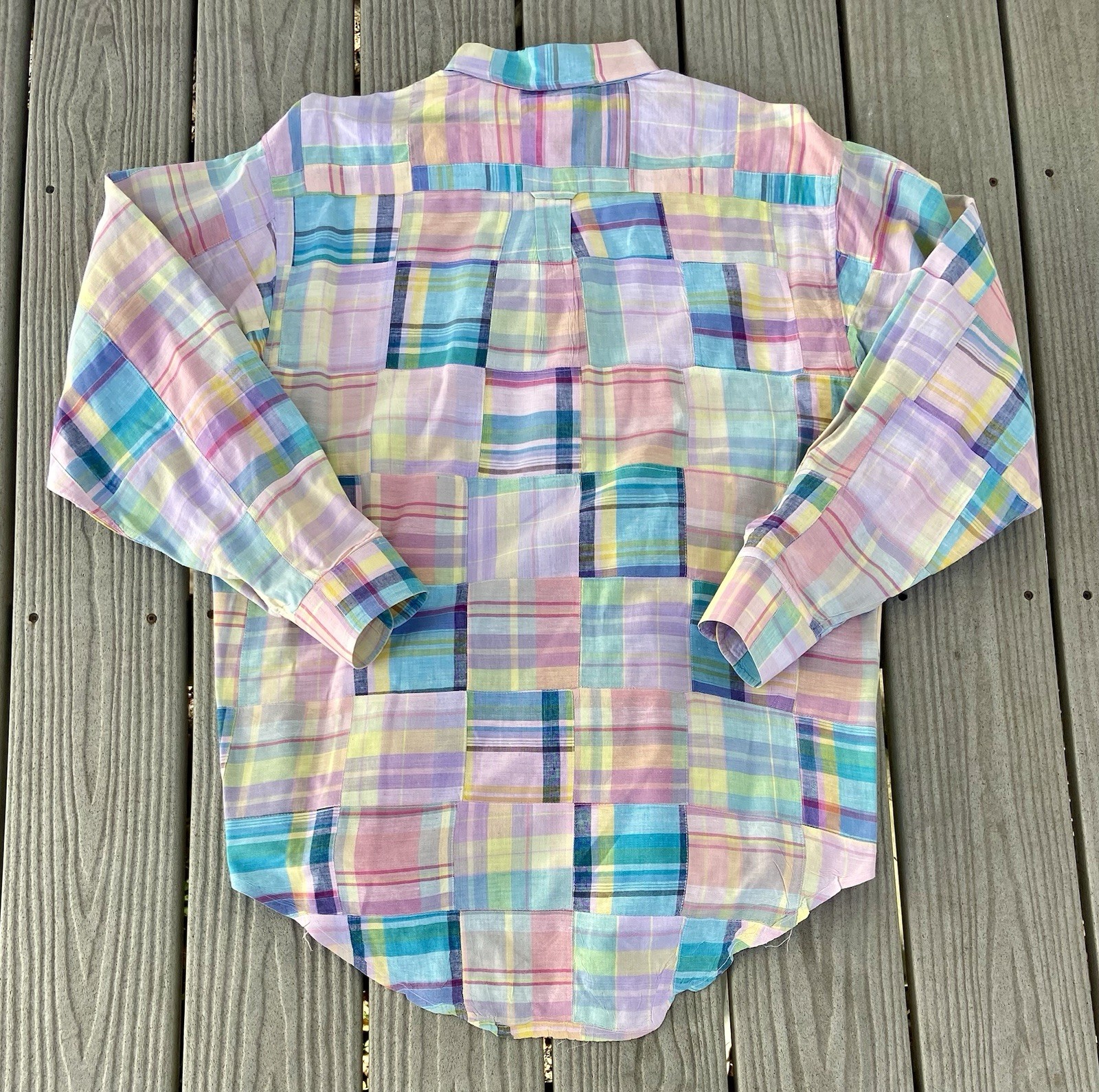 Duck Head Madras Patchwork Button Down Shirt Mens… - image 10