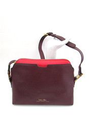 India Hicks Burgundy Maddison May Leather Sho...