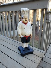 Vintage Italian Chef Statue Figure Fast Chef Statue Kitchen Decor