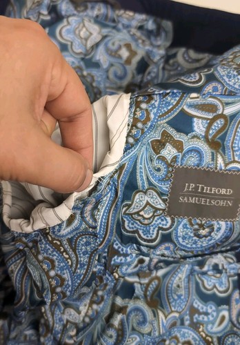 Samuelsohn Harry Rosen 130's Mens Surgeon Cuff Sport Coat & Waistcoat Size 42S - Picture 10 of 17