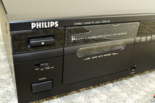 Vintage Philips FCR-40 Tape Stereo Cassette Deck Player Single - WORKING - Picture 4 of 11