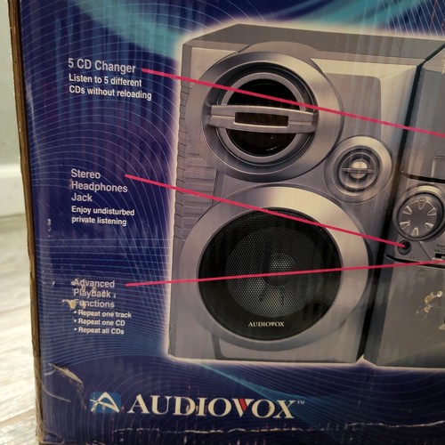 Audiovox Model No. CD 5000 5CD Music System 2002 New Old Stock - Picture 10 of 10