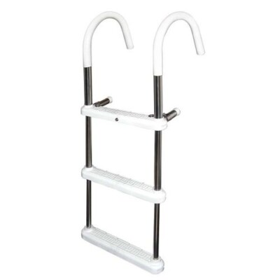 JIF Gunwale Hook Aluminum Ladder | 7'' Hook | 4 Step | DMT4A-7