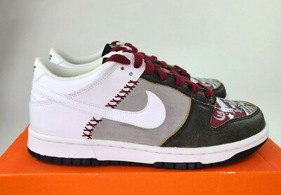 Vintage Nike Dunk Low GS Sz 5.5 Grim Reaper White Red Grey Halloween Skull 2007