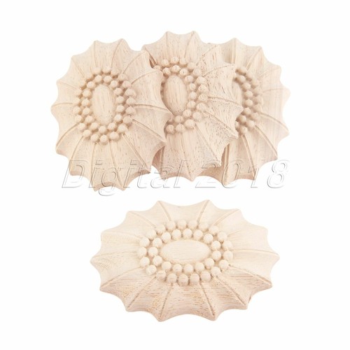 Figurines Woodcarving Frame Decal Onlay Furniture Corner Applique Carved Decor - Picture 3 of 14