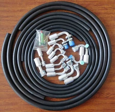 A/C Air Conditioning Ext Length Hoses & Fittings & O-rings Kit Universal