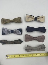 MENS TRUE VINTAGE 50'S -80'S BOW TIES LOT OF 7 Crown, Beau, Ormond, Hart, Misc