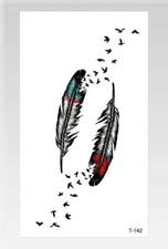 tattoo body art feather bird temporary tattoo