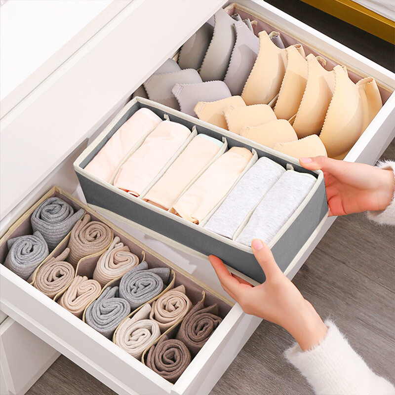 Drawer Organiser Neat Tidy Storage Box Wardrobe Divide Organizer Socks