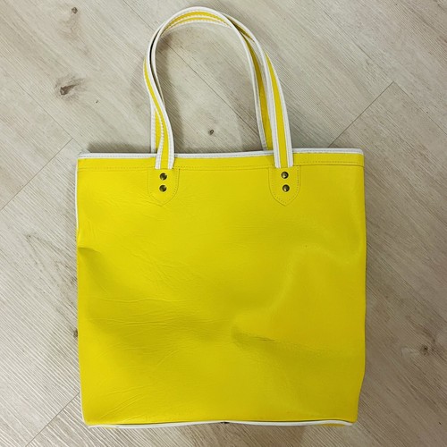 Vintage Sports Tote Handbag Butter Yellow Tennis Core 70s Retro - Picture 2 of 10