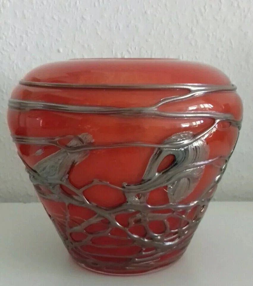 Seltene Jiri Suhajek Vase B.A.G. Bohemia Art Glass Vsetin/Tschechien, 1A Zustand - Bild 2 von 4