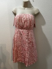 NWT Ann Taylor Removable Straps / Strapless Pink Dotted Dress Size 00