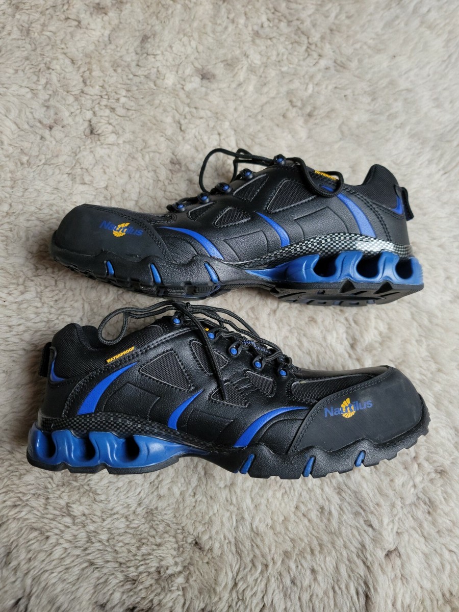 Nautilus Mens Shoes Size 13W Black Work Safety Toe, Slip Resistant