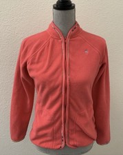Lilly Pulitzer Pink Fleece Jacket Xs Warm Multicolor Piping Full Zipper