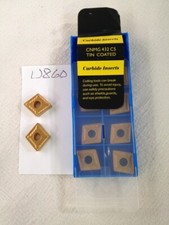 10 NEW CNMG 432 CARBIDE INSERTS. GRADE: C5. TIN COATED. GENERAL PURPOSE U860
