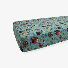 Posh Peanut Disney Pixar Cars Blue Bamboo Crib Sheet NIB