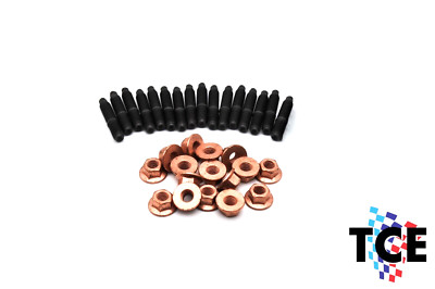 BMW M42 M44 Exhaust Manifold Hardware Stud Kit Copper Nut E-Torx Head (16x)