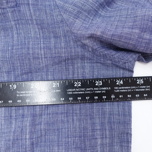 Structure Shirt Men's 2XL Blue Modern Fit Pocket Short Sleeve Collared Button-Up - Picture 4 of 6