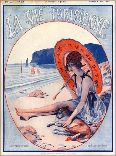 La Vie Parisienne Mermaid Art Nouveau Poster – Vintage France Travel Advertisement Print (10x13.5)