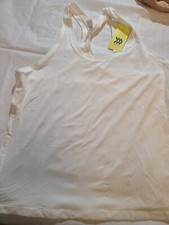 Women's Essential Racerback Tank Top - All in Motion White Size Medium