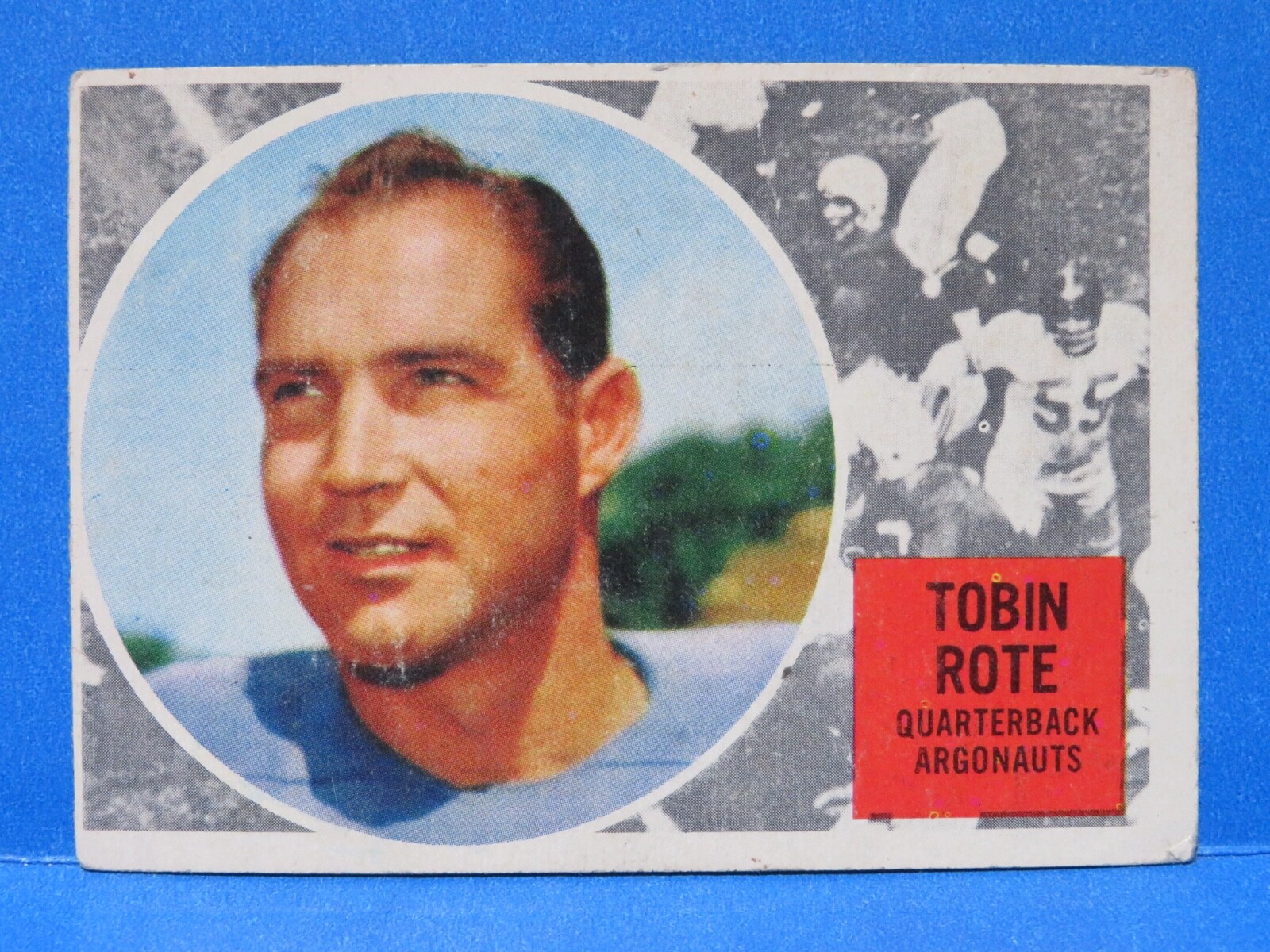 Tobin Rote #74 Football Cards 1960 Topps CFL trading card — raw and PSA graded price guide