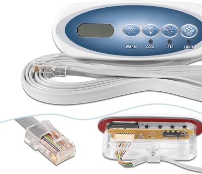 53238 Mini Oval Topside Control Panel for Balboa Heat Jacket 4 Button 7' Cord