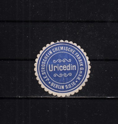 406766/ Siegelmarke - Stroschein Chem. Fabrik ''URICEDIN'' - BERLIN S.O. 36