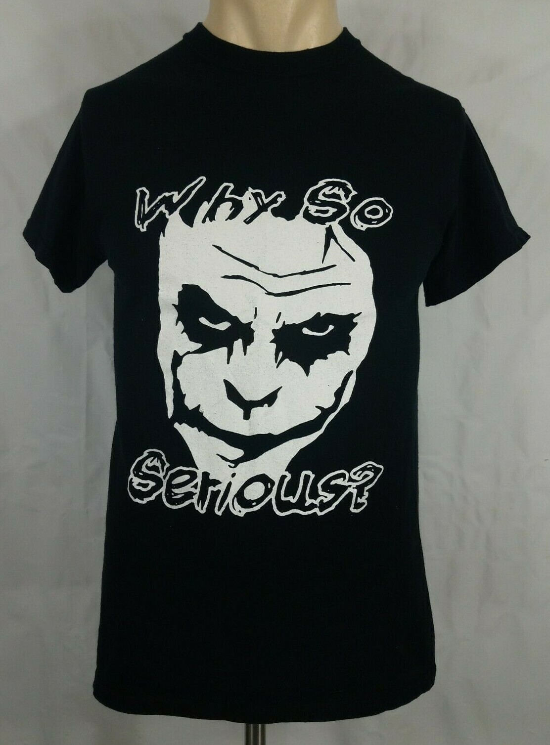 The Dark Knight Joker Why So Serious black white short sleeve tshirt
