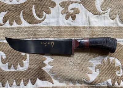 コーリ鋼の短刀 ショーケース 英語版 4枚➕匿名配送 Uzbek Pichoq National Knife, Chust Region, Sharp Metal Blade