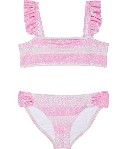 Billabong Day Dreamer Bikini Set Girls 4 Pink Floral Ruffle Swimwear JDM1642 - Picture 4 of 10