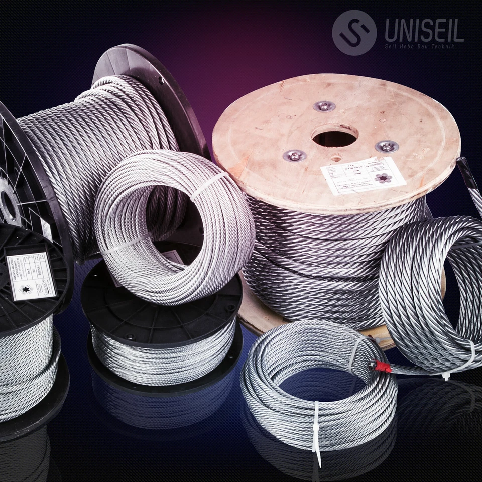 Stahlseil Drahtseil DIN EN verzinkt 1mm 2mm 3mm 4mm 5mm 6mm 8mm 10mm 1m bis 200m