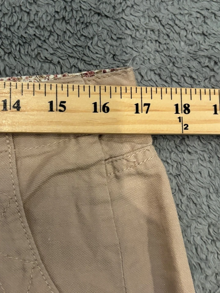 Pantalones Cortos Vintage America Blues Para Mujer 8/29 Beige Florentina Informal Chino Claro Foto 3 de 4