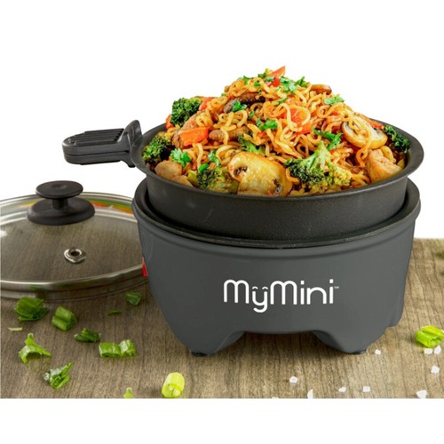 MyMini 5-inch Noodle Cooker & Skillet Electric Hot Pot, Blackberry - Picture 8 of 12