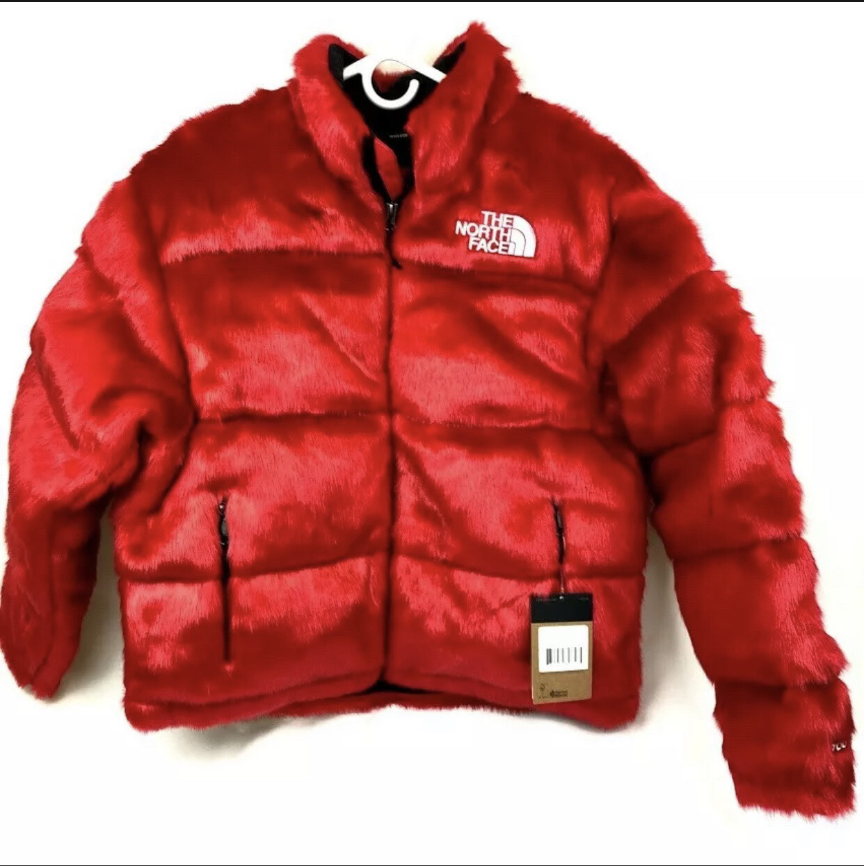 North Face Faux Fur Nuptse Jacket Size 