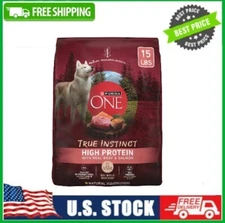 Purina ONE True Instinct High Protein Dry Dog Food with Real Beef & Salmon,15 lb