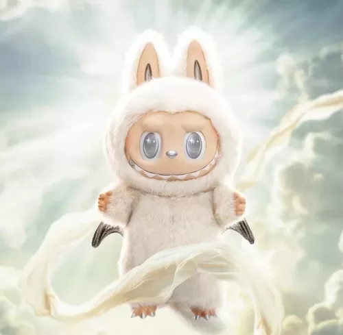 POP MART THE MONSTERS Angel in Clouds Labubu Vinyl Plush White 58cm - Bild 2 von 4